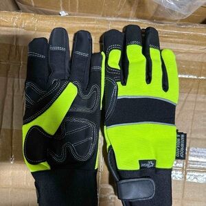 Black and Neon Green Waterproof Gloves